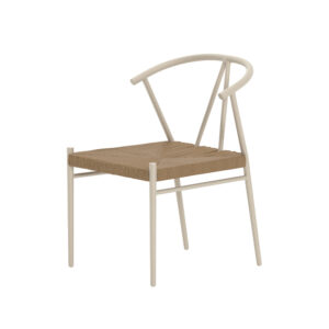Alfons – Chaise de salle à manger – Beige, Naturel – 58 x 74 x 55 cm