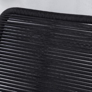 Lindos – Chaise de salle à manger – Noir – 59 x 57 x 86 cm