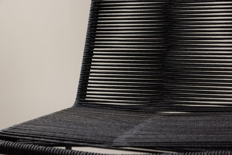 Lindos – Chaise de salle à manger – Noir – 59 x 57 x 86 cm