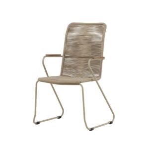 Bois – Chaise de salle à manger – Beige – 65 x 63 x 93 cm
