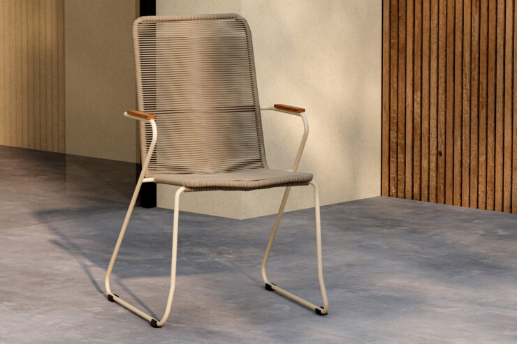 Bois – Chaise de salle à manger – Beige – 65 x 63 x 93 cm