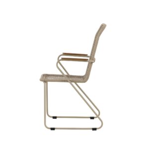 Bois – Chaise de salle à manger – Beige – 65 x 63 x 93 cm