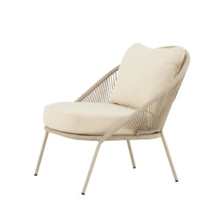 Lindos – Fauteuil lounge – Beige – 81 x 74 x 77 cm