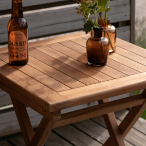 Kenya – Table de café – Naturel – 50 x 50 x 50 cm
