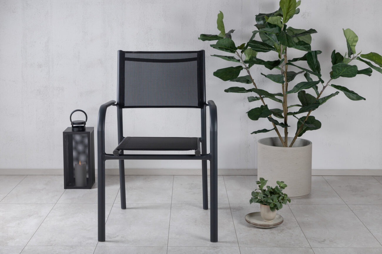 Santorini – Armchair – Noir – 55 x 56 x 90 cm