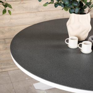 Copacabana – Table à manger ronde – Gris, Blanc – ø120 cm