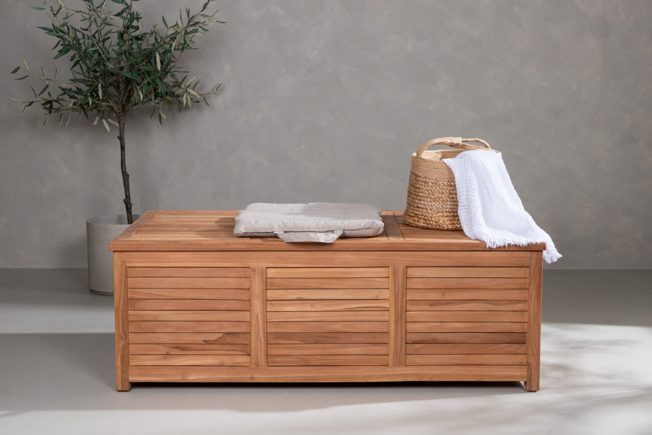Trento – Coffre à coussins – Naturel – 130 x 70 x 46 cm