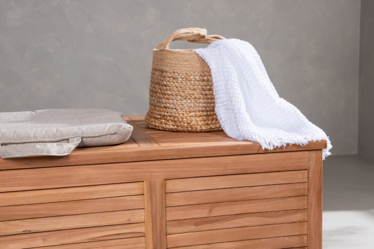 Trento – Coffre à coussins – Naturel – 130 x 70 x 46 cm