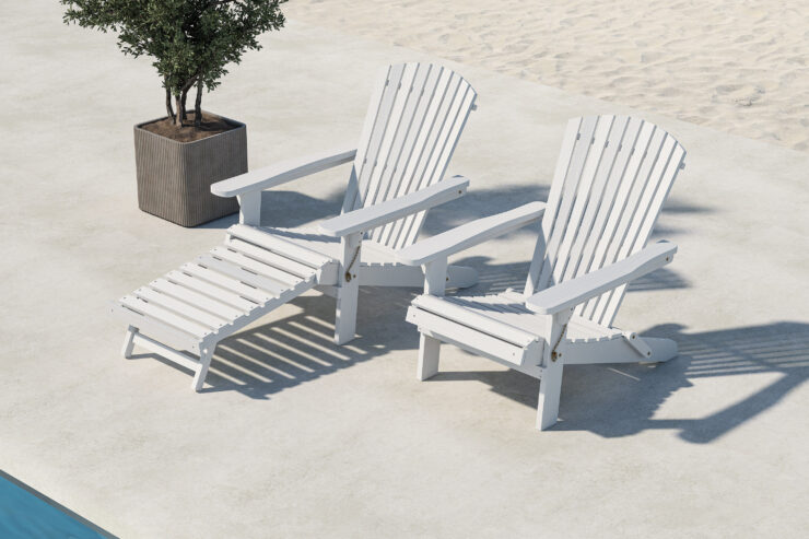 Tropea – Bain de soleil – Blanc – 95 x 88 x 74 cm