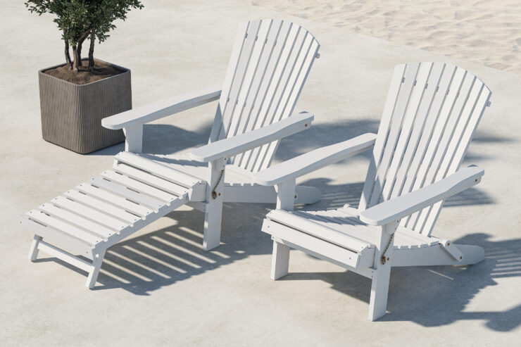 Tropea – Bain de soleil – Blanc – 95 x 88 x 74 cm