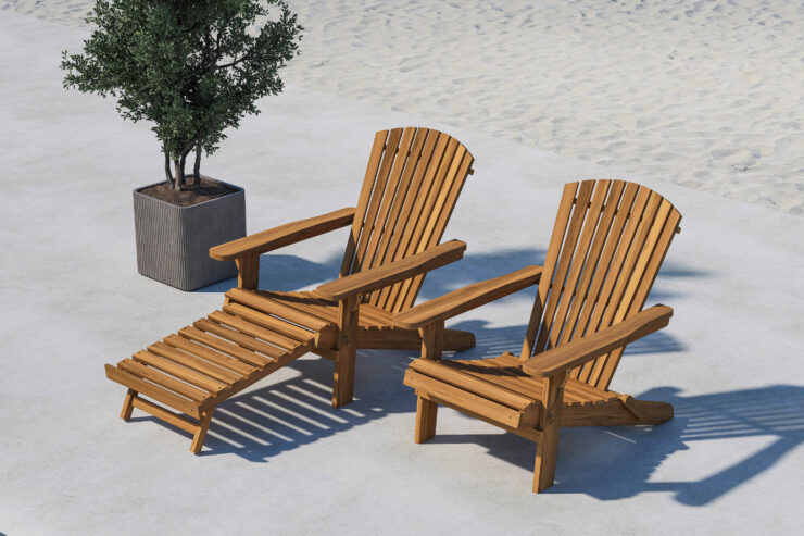 Tropea – Bain de soleil – Naturel – 95 x 88 x 74 cm