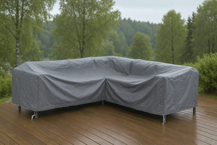 Klas – Housse de mobilier – Gris – 325 x 255 x 84 x 100 cm