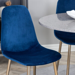 Razzia, Polar – Ensemble repas rond – Gris – Table : ⌀106 Chaise : 52 x 86 x 44 cm