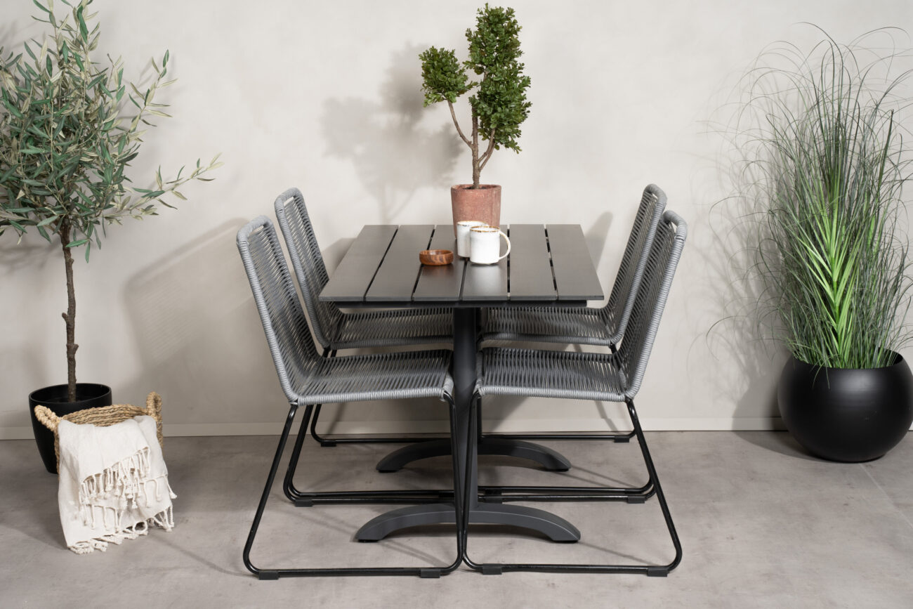 Denver, Lindos – Ensemble repas – Noir