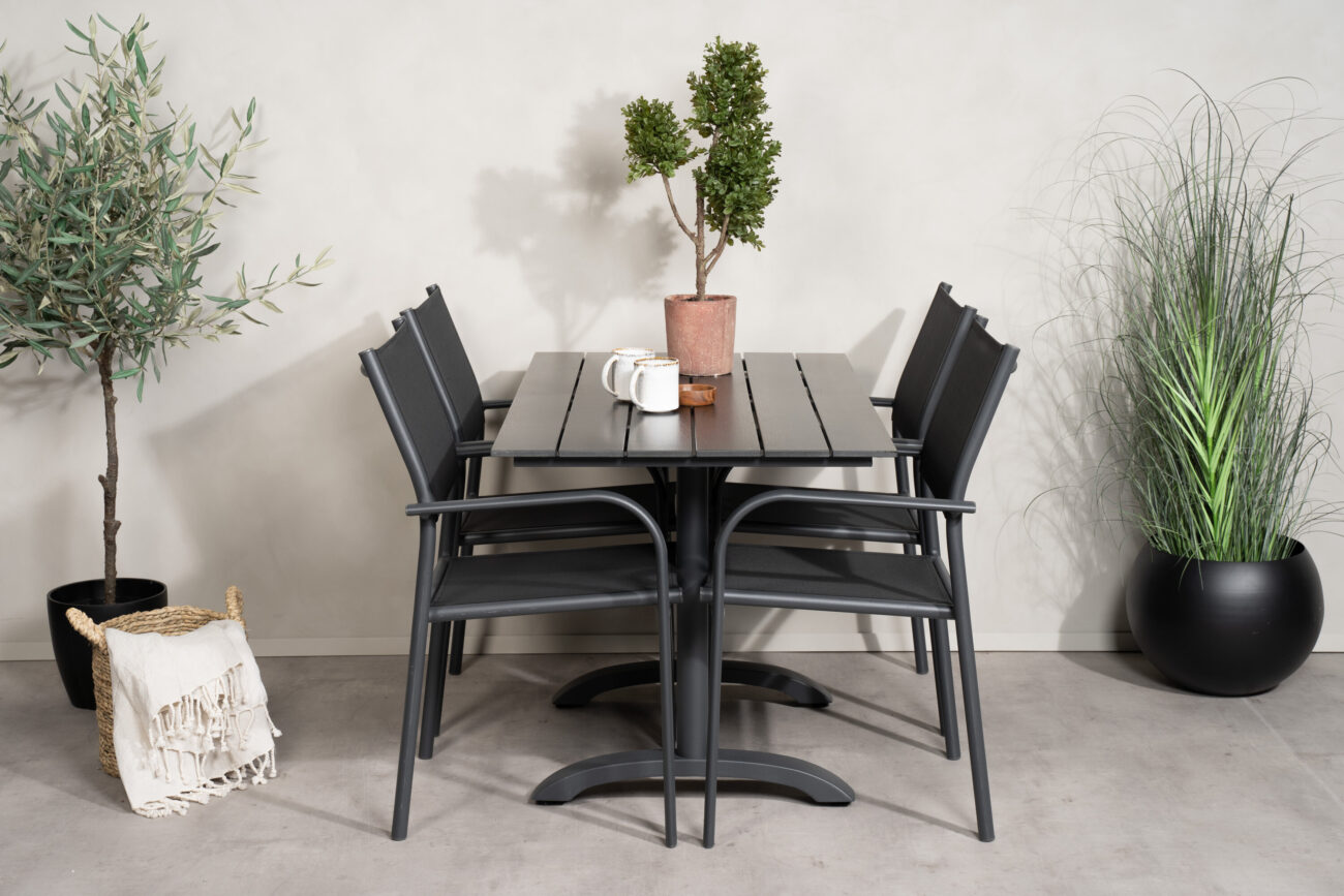 Denver, Santorini – Ensemble repas – Noir