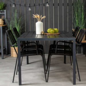 Break, Lindos – Ensemble repas – Noir