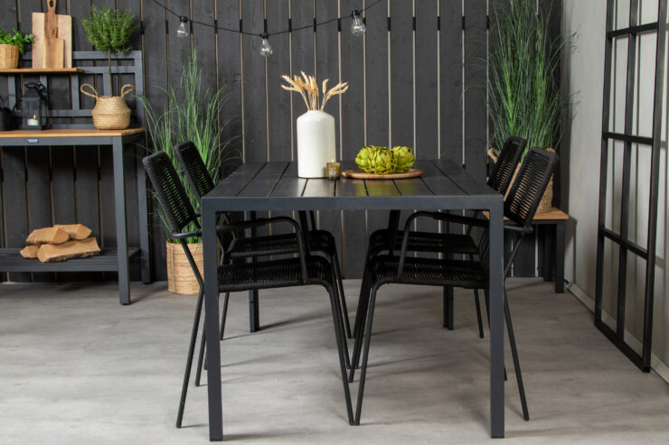 Break, Lindos – Ensemble repas – Noir