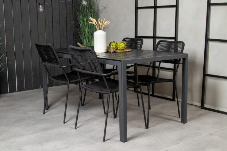 Break, Lindos – Ensemble repas – Noir