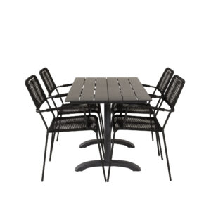 Denver, Lindos – Ensemble repas – Noir
