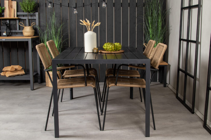 Break, Lindos – Ensemble repas – Noir