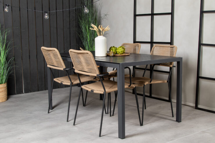 Break, Lindos – Ensemble repas – Noir