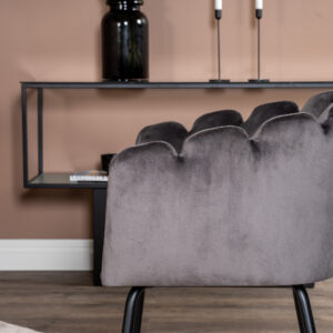 Estelle, Limhamn – Ensemble repas rond – Blanc – Table : ⌀106 Chaise : 54 x 76,56 x 61 cm