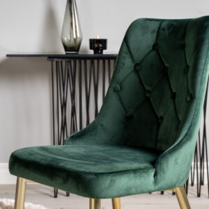 Dipp, Velvet Deluxe – Ensemble repas rond – Noir – Table : ⌀115 Chaise : 66 x 88,5 x 50 cm