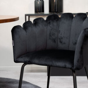 Copenhagen, Limhamn – Ensemble repas rond – Marron – Table : ⌀140 Chaise : 54 x 76,56 x 61 cm