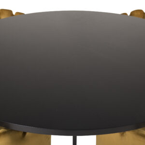 Copenhagen, Limhamn – Ensemble repas rond – Noir – Table : ⌀140 Chaise : 54 x 76,56 x 61 cm