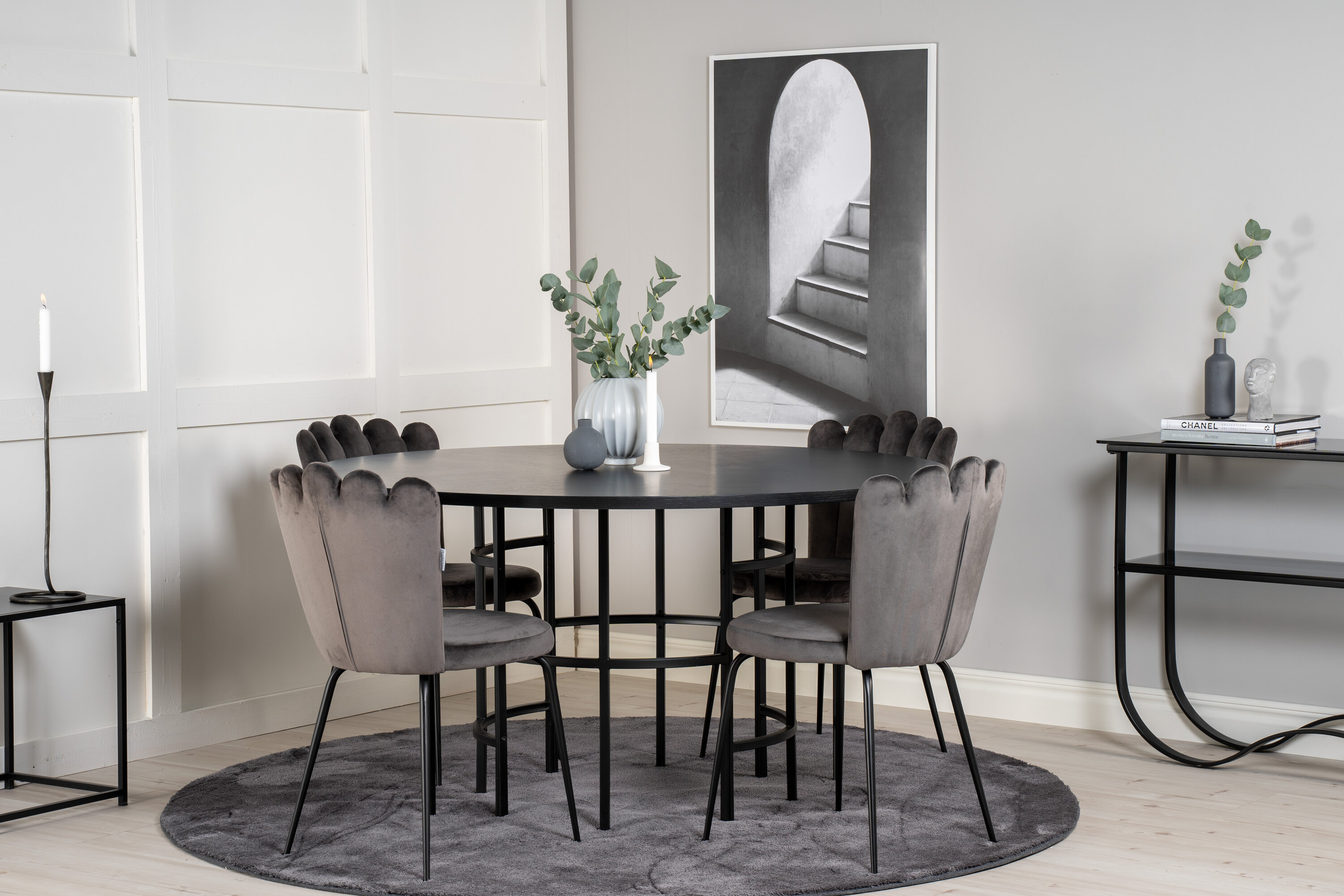 Ensemble repas rond