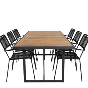 Khung, Lindos – Ensemble repas – Noir, Naturel