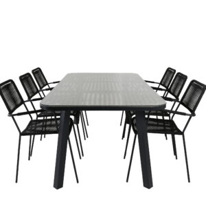 Paola, Lindos – Ensemble repas – Noir, Sable
