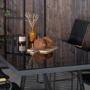 Dallas, Bois – Ensemble repas – Noir