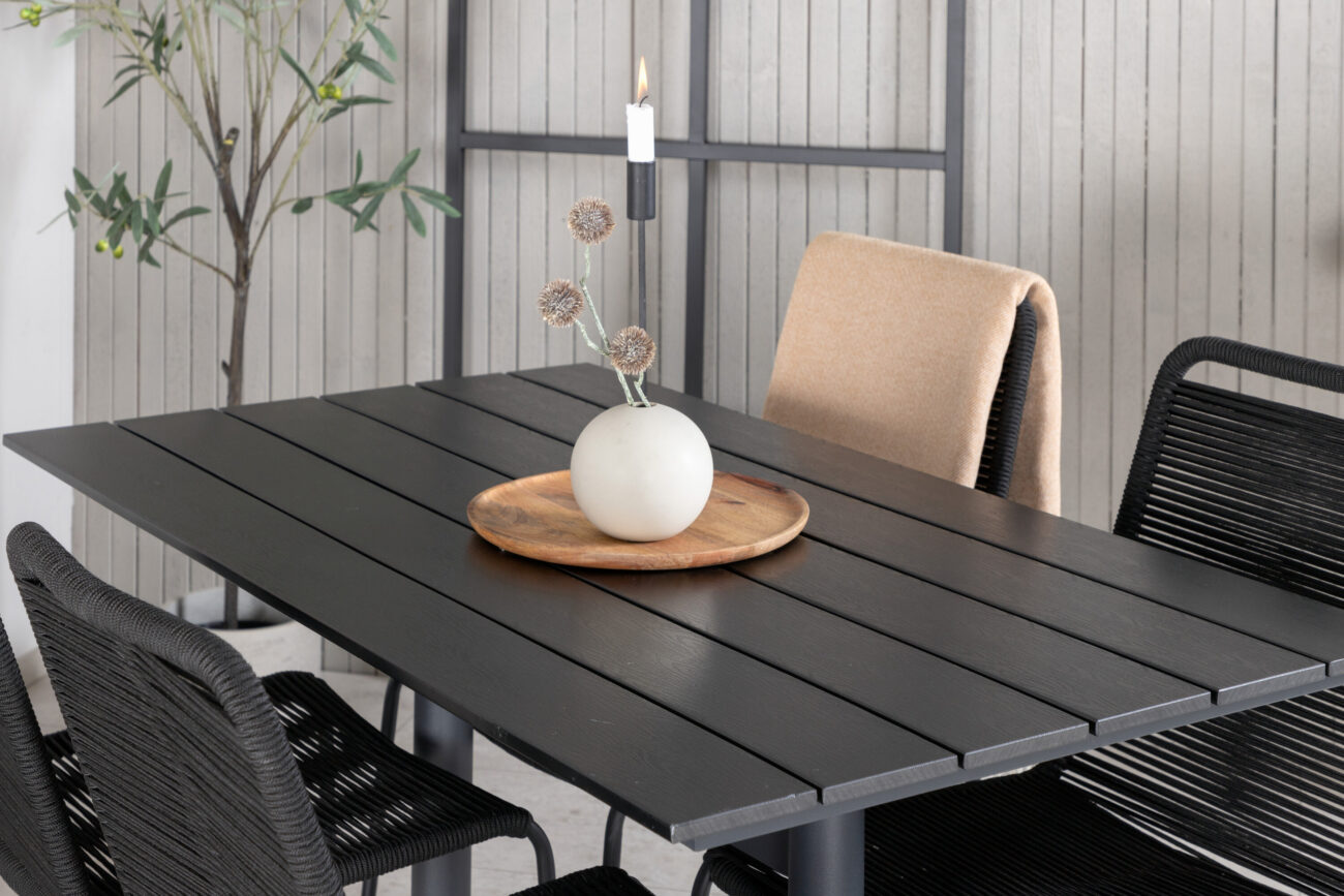 Denver, Lindos – Ensemble repas – Noir