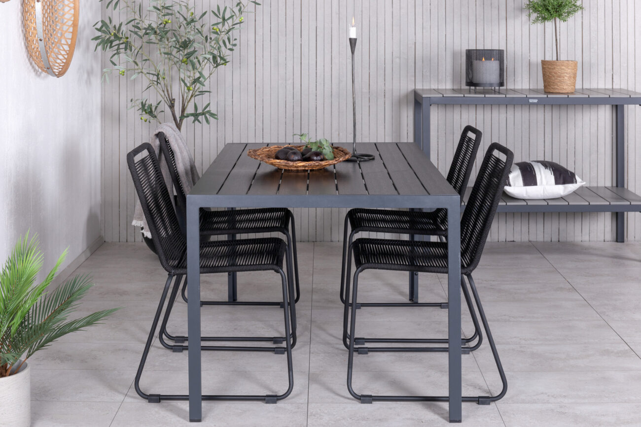 Break, Lindos – Ensemble repas – Noir