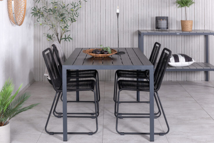 Break, Lindos – Ensemble repas – Noir