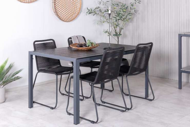 Break, Lindos – Ensemble repas – Noir
