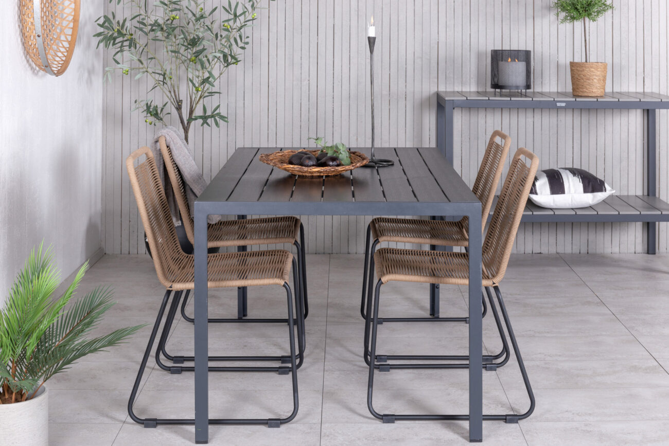 Break, Lindos – Ensemble repas – Noir
