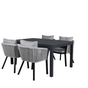 Marbella, Virya – Ensemble repas – Noir