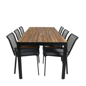 Bois, Dallas – Ensemble repas – Naturel