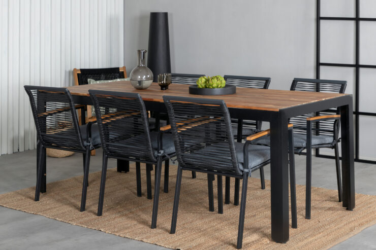 Bois, Dallas – Ensemble repas – Naturel