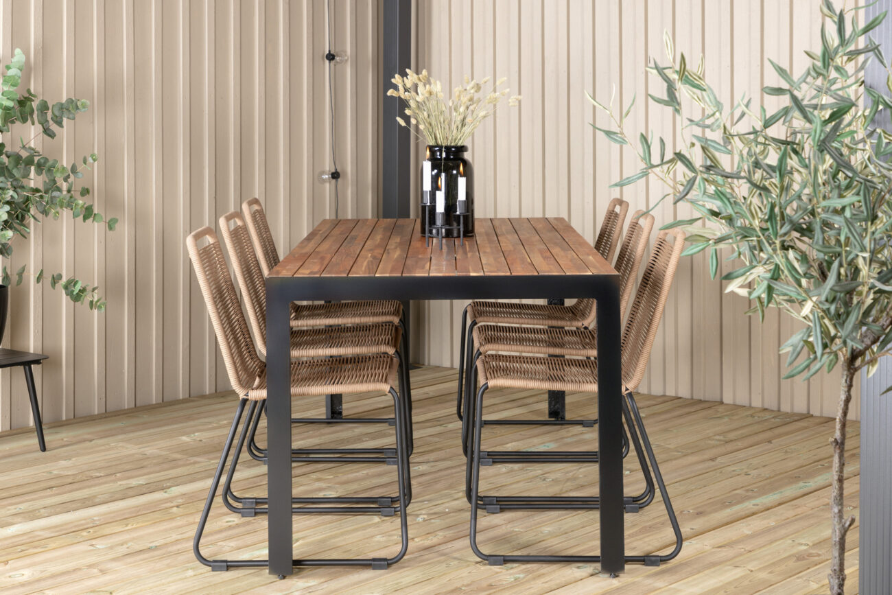 Bois, Lindos – Ensemble repas – Naturel