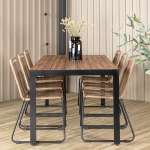 Bois, Lindos – Ensemble repas – Naturel