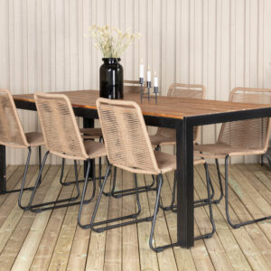 Bois, Lindos – Ensemble repas – Naturel