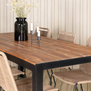 Bois, Lindos – Ensemble repas – Naturel