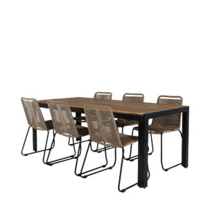 Bois, Lindos – Ensemble repas – Naturel