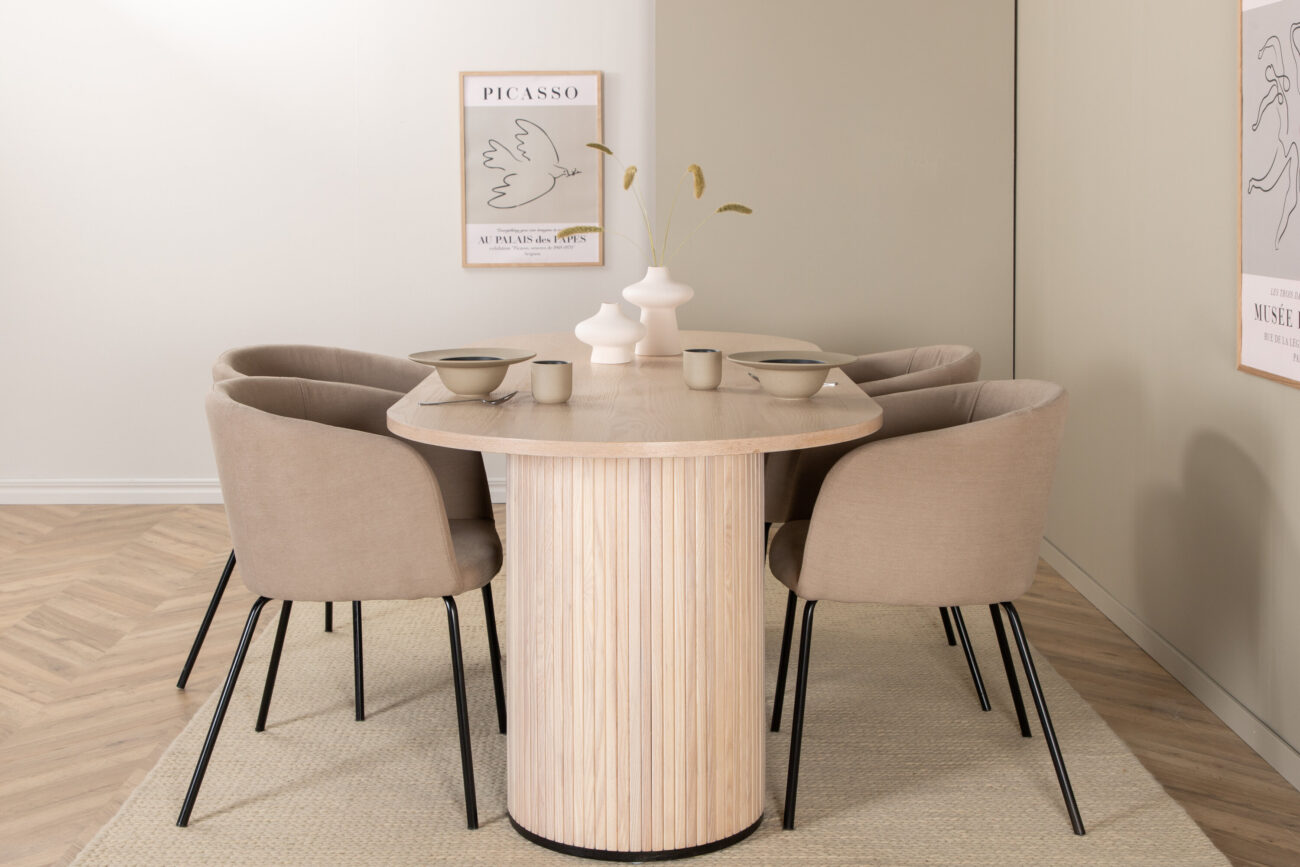 Bianca, Berit – Ensemble repas ovale – Blanchi