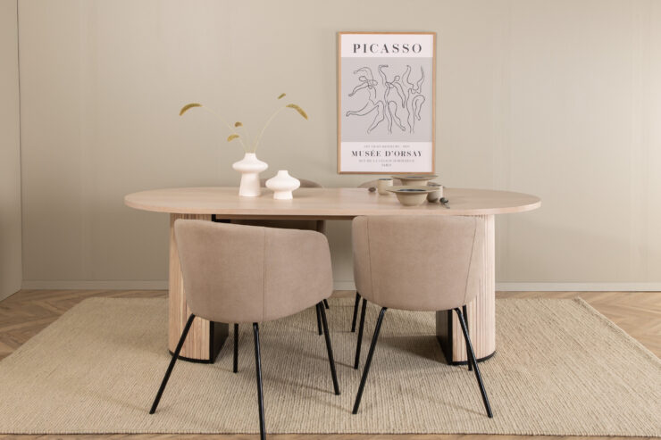 Bianca, Berit – Ensemble repas ovale – Blanchi