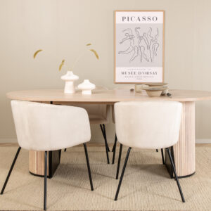 Bianca, Berit – Ensemble repas ovale – Blanchi
