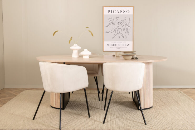 Bianca, Berit – Ensemble repas ovale – Blanchi